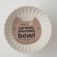 thumbnail image 3 of Dexypaws: Elevated Ceramic Bowl For Cats - White & Black Flower - 8.45oz Capacity, Pet Feeding Dish, Dishwasher Safe, Food & Water, Ergonomic Height, 3 of 6