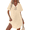00-beige, variant on EKOUAER Swimsuit Cover Ups for Women Lace Crochet V-Neck Bikini Beach Coverups Dress for Swimwear Bathing Suit