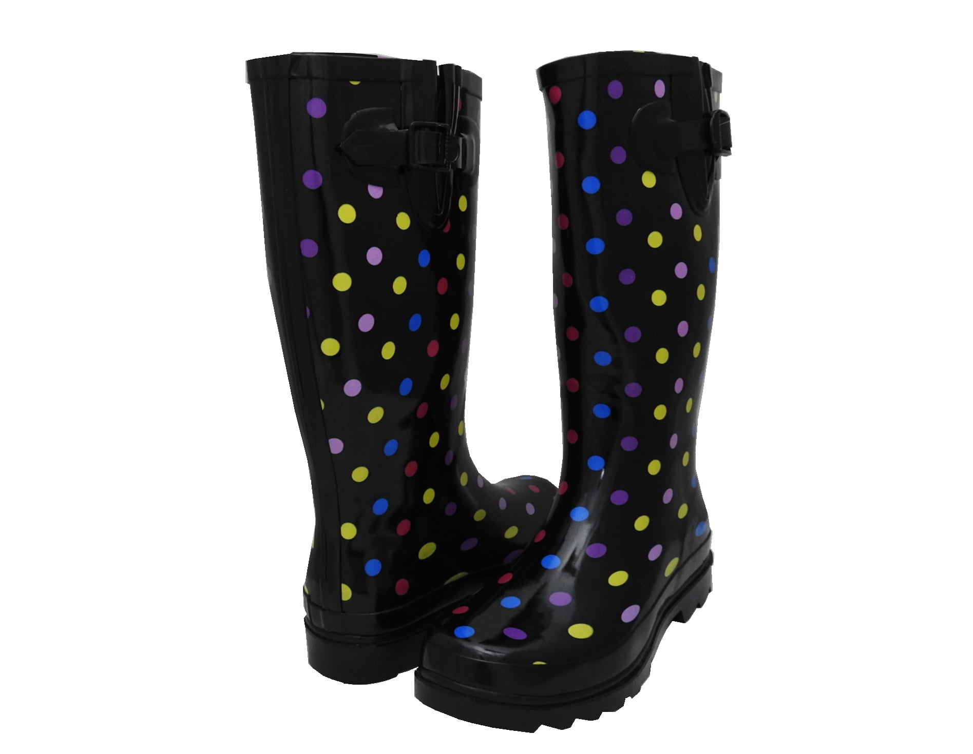 Women's Rain Boots Rubber Waterpoof Mid Calf Colors Wellie Snow Wellington