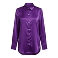 thumbnail image 4 of Womens Tops Dressy Casual, Duoif Dress Shirt, Collared Formal Shirts for Women Purple XL, 4 of 5