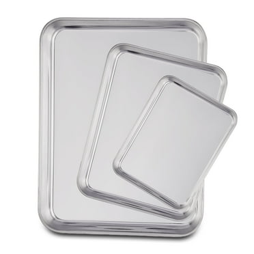 Lumikrypt Baking Sheet Pan Set of 3, Stainless Steel Cookie Sheets for Baking, Thicker and Firmer Baking Pans Set, Non-Stick Baking Pans Sets for Oven, 17.5/15.7/12inch