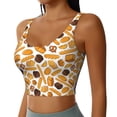 thumbnail image 2 of Balery Coffee Bun Hot Dog Sujetadores deportivos con espalda cruzada para mujer, acolchados, sin costuras, de alto impacto, ideales para yoga, gimnasio, entrenamiento y fitness.-X-Large, 2 of 8