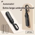 thumbnail image 2 of Ring Buckle Design 20 Rib Fully Automatic Umbrella for Men Folding Extra Large Strong Strong WOMEN'S Sunshade Double Umbrella Navy Blue, 2 of 5