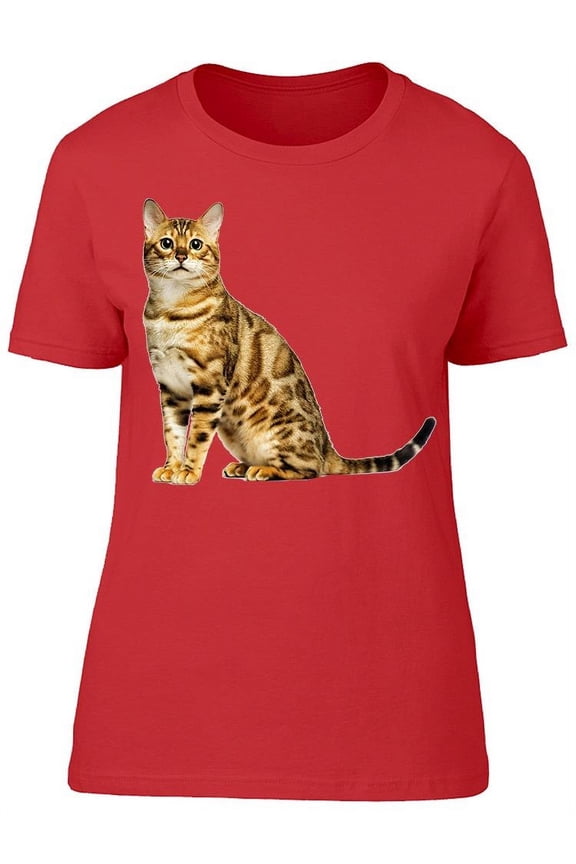 Adult Bengal Cat Looks  T-Shirt Women -Image by Shutterstock, Female Medium
