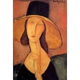 thumbnail image 2 of Modigliani, Amedeo 14x18 Black Ornate Wood Framed with Double Matting Museum Art Print Titled - Portrait dune jeune femme au chapeau (Jeanne Hobuterne avec un grand chapeau), 2 of 4
