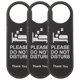 thumbnail image 1 of 3Pcs Leather Door Hanger Sign Hotel Door Hanger Signs Do Not Disturb Make Up Room Signs, 1 of 3