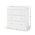 thumbnail image 4 of Child Craft Harmony 38" Interlocking 3-Drawer Dresser with Changing Table Topper, Anti-Tip Kit, Matte White, 4 of 7