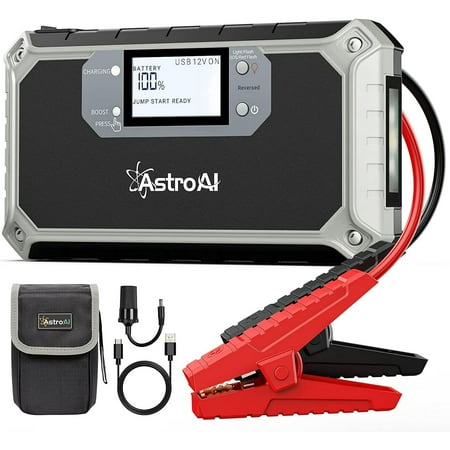 Jump Starter, Car Portable Battery Lithium Jump Starter, Power Bank with Jumper Cable, Powerful 2000A 12V, for Gift