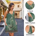 thumbnail image 4 of Weardear Sundress for Women 2025 Casual Hawaiian Dresses V Neck Loose Fit Tank Dress with Pockets, 4 of 5
