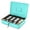Blue, variant on Cash Box with Money Tray, 2 Keys, Security Lock Box with Removable 9 Compartment Tray Steel Construction Cashier Drawer Money Safe Storage for Currency Bill Check Jewelry, Small Portable