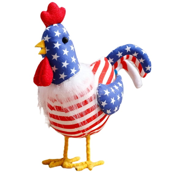 BESTSKY 4Th of July Inflatables Patriotic Inflatables Independence Day Decoration Ornament: American Flag Striped Turkey Doll Cute Chicken Bun Doll Inflatable Duck Doll*1