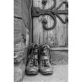 thumbnail image 2 of A Pair Of Worn Boots Outside A Door; Northumberland  England Poster Print, 2 of 2