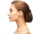 thumbnail image 3 of Ensemble de 6 Paires de Boucles d'Oreilles Clous pour Hommes et Femmes en Acier Inoxydable Noir et Transparent Rond Cubique, 3 of 5