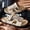Khaki 1, variant on Summer Fashion Casual Lazy One-Step Men'S One-Line Cool Slippers