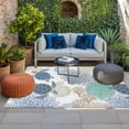 thumbnail image 2 of Ocean Turtle Outdoor Rug for Patio/Deck/Porch, Non-Slip Large Area Rug 5 x 7 Ft, Nautical Sea Coral Conch Shells Watercolor Indoor Outdoor Rugs Washable Area Rugs, Camping Rug Carpet Runner, 2 of 8
