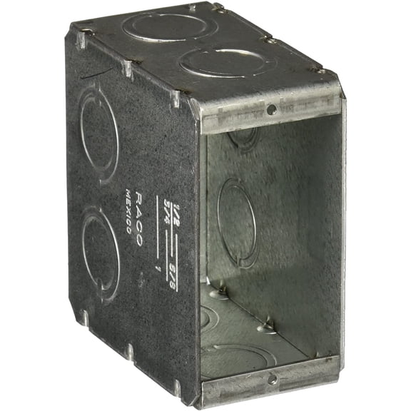 Hubbell Welded Masonry Electrical Box 1 Gang - 8 Concentric Knockouts - 3-3/4" x 1-31/32"