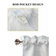 thumbnail image 6 of Blue Seahorse Coastal 2 Panel Kitchen Curtains for Small Windows, Summer Beach Nautical Ocean Coral Bathroom Tier Curtain, Short Window Treatment for Bedroom/Living Room 55"x36", 6 of 6