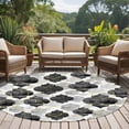 thumbnail image 4 of Round Rug 7Ft Washable Non-Slip, Black Geometric Moroccan Circle Area Rugs for Living Room Bedroom, Abstract Art Grey Ombre Modern Indoor Floor Mats Carpet Runner for Home Decor Aesthetic, 4 of 8