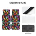 thumbnail image 4 of Fuzoiu Colorful Cats Print Carpet Floor Mats for Car,Car Foot Mat Set,Universal Fit 4 Piece Mat Pad Set,Fits Most Cars Trucks Vans Sedans SUV Auto Carpet Mat Se, 4 of 7