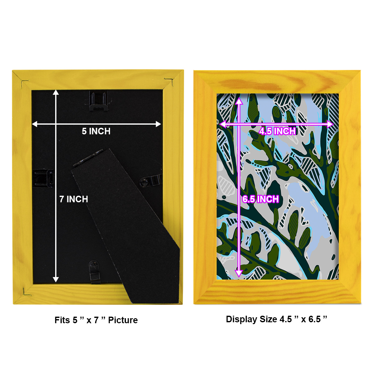 Abstract Tree Limbs II -Framed Print w/glass-Sunflower Yellow