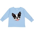 thumbnail image 3 of Inktastic Boston Terrier Dog Gift Boys or Girls Long Sleeve Toddler T-Shirt, 3 of 5