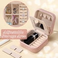 thumbnail image 5 of Parima Pink Travel Jewelry Organizer - Travel Accessories for Women, Travel Essentials, Travel Jewelry Case Organizer, Birthday Gifts for Women, Mom, Friends, Bridesmaid Gifts for Women, 5 of 7