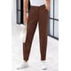 thumbnail image 4 of Pantalones de Mujer PRETTYGARDEN de Cintura Alta y Largo al Tobillo Color Café XL, 4 of 8