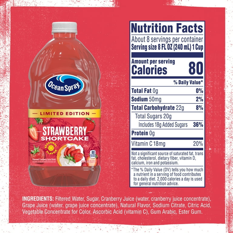 Ocean Spray® Strawberry Shortcake Juice Drink 60 fl oz Bottle