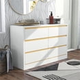 thumbnail image 5 of Furniture of America Verent Modern Wood 6-Drawer Dresser in White, 5 of 8