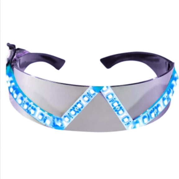 LINLIN Halloween Christmas Glasses, LED Light Up Eyeglasses Fancy LED Light Up Glasses LED Glasses Battery for Cosplay Halloween Bars Clubs Parties