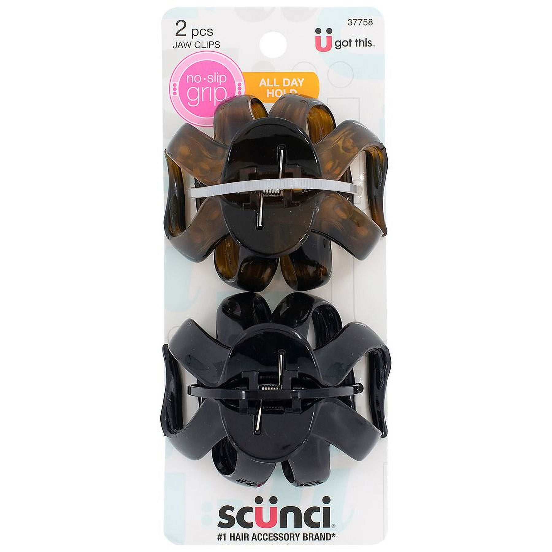 Scunci No-Slip Grip Large Octopus Claw/Jaw Clips 2.0 ea Pack of 3