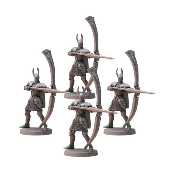 Steamforged Games Dark Souls RPG: Silver Knight Greatbowmen – A Tabletop Roleplaying Game Expansion Detailed Miniatures - Tabletop RPG TTRPG - Ages 14  - English Version