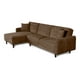 thumbnail image 3 of Sala Modular Sofá Cama Reversible Makora de Velvet Chocolate Modelo Cosmo, 3 of 8