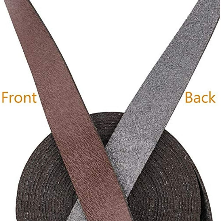 Leather Straps for Crafts, 3/4 Wide Leather Strips(Coffee)