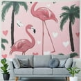 thumbnail image 4 of Patifu Flamingo Palm Trees Kitsch Tapestry Wall Hanging Unique Style Graphic Tapestries Home Wall Decor Art for Living Room Bedroom Apartment Farmhouse Dorm 60x50inch, 4 of 6