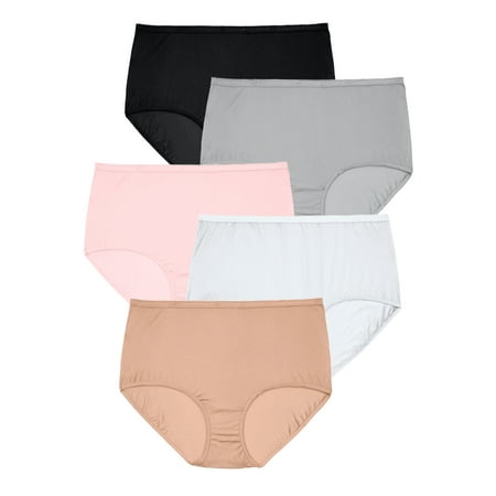 Comfort Choice Comfort Choice Plus Size 5 Pack Pure Cotton Full