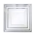 thumbnail image 2 of Exquisite Wedding & Party Dinnerware, Disposable Plastic Square Dinner Plates (10.75 Inch) - White with Silver Rim - 40 Pack, 2 of 8