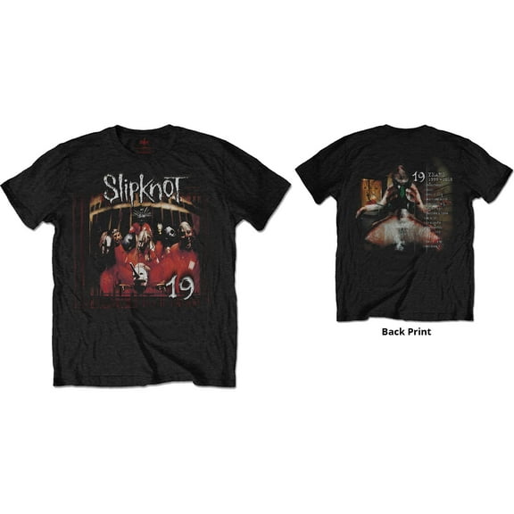 Slipknot Unisex T-Shirt Debut Album 19 Years (Back Print) (Small)