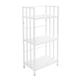thumbnail image 6 of 3-Tier Bookshelf Floor Standing, White Modern Iron Display Rack 30 lbs, 6 of 32