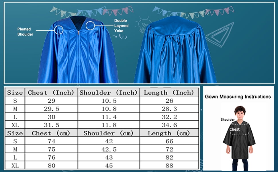 Order Graduation Cap and Gown Set Shiny Finish: Turquoise