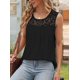 thumbnail image 3 of Camisa Plisada de Encaje Sin Mangas, Blusa de Verano, Túnica Negro XXL, 3 of 4