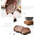 thumbnail image 5 of 1/3PCS Wood Coaster Cup Mat Flower Petal Drink Cup Mat Kungfu Tea Cup Mat, 5 of 11