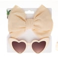 thumbnail image 2 of Children Sunglasses with Bow Headbands Cute Elastic Hairband Sunglasses Set for Baby Girls Newborns Infants Toddlers Kids, 2 of 5