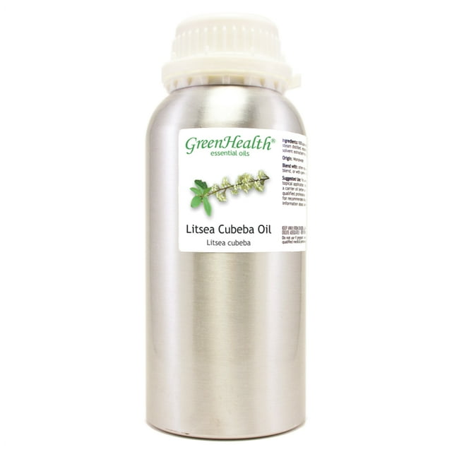 16 fl oz - Huile Essentielle de Litsea Cubeba (100 % Pure et Non Diluée), Bouteille en Aluminium - GreenHealth