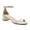 White, variant on XYD Women Open Round Toe Buckled Sandals Thin Ankle Strap Low Chunky Heels Comfortable Dressy Shopping Shoes Size 7 Black Patent