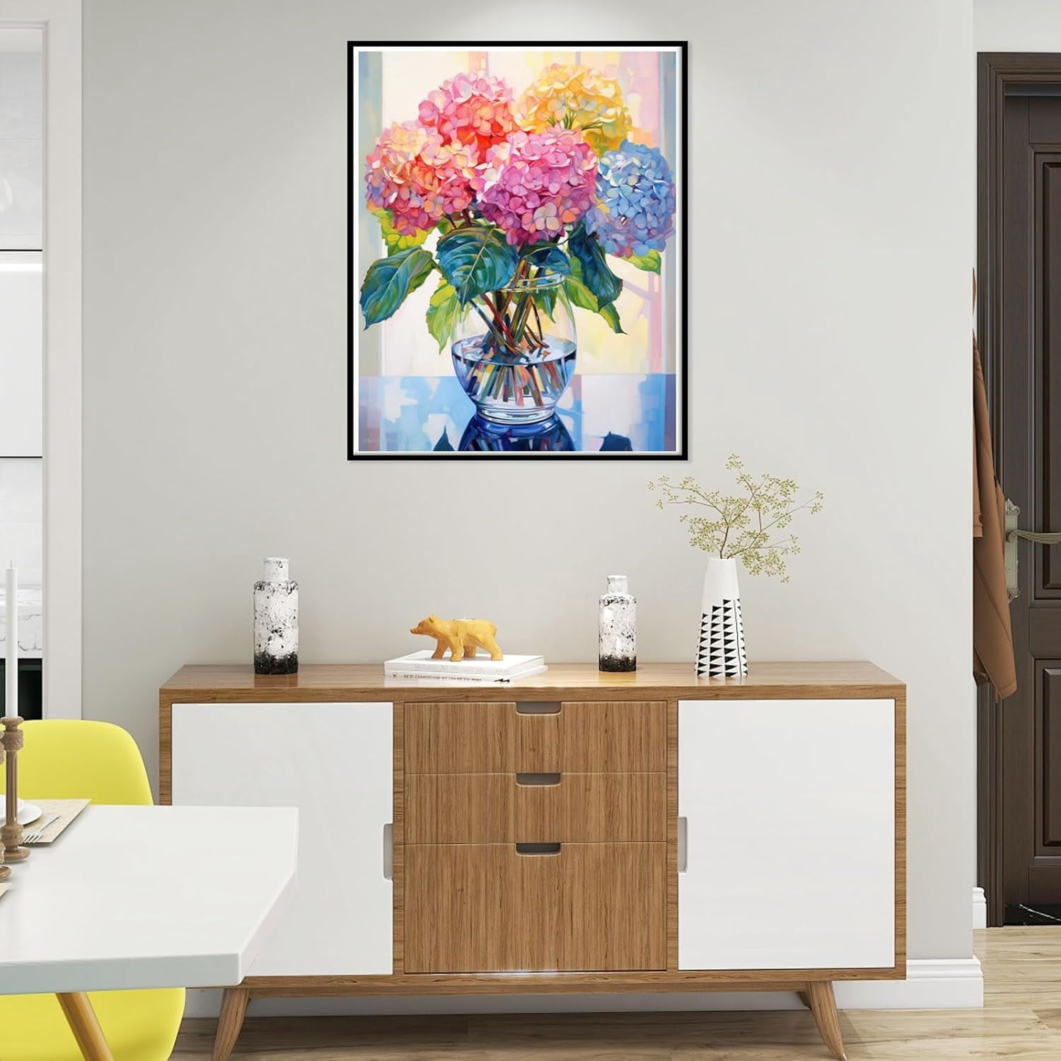 Wildflower Square Diamond Painting Set - Flower Square Diamond Painting, DIY Floral Gem Art Set for Adults, Crafts for Gifts and Home Wall Decoration, 16x20 Inch (Frame Not Included)