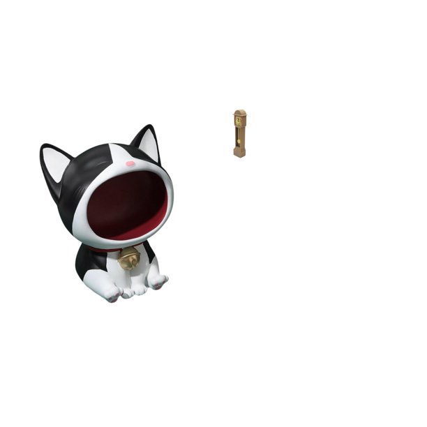 Estatua de escritorio,Estatua de gato con forma de cuenco para llaves,entrada,dibujos animados,decoración del hogar,Reloj de suelo para casa de muñecas,Reloj de piso para casa de muñecas en