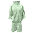 thumbnail image 5 of yillto Women's 2 Piece Short Sets Summer Loose Athletic Shorts and Zip up Short Sleeve Tops Tracksuit, 5 of 6
