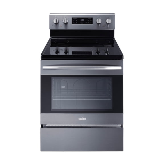 Summit 30” Electric Smooth Top Range, 4.8 cu.ft. capacity, Stainless Steel - RKCR307SS