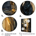 thumbnail image 3 of Designart "Ballroom Elegance in Black & Gold Woman II" Inspirational Canvas Wall Art - Glam Black Fashion Entryway Wall Art, 3 of 6